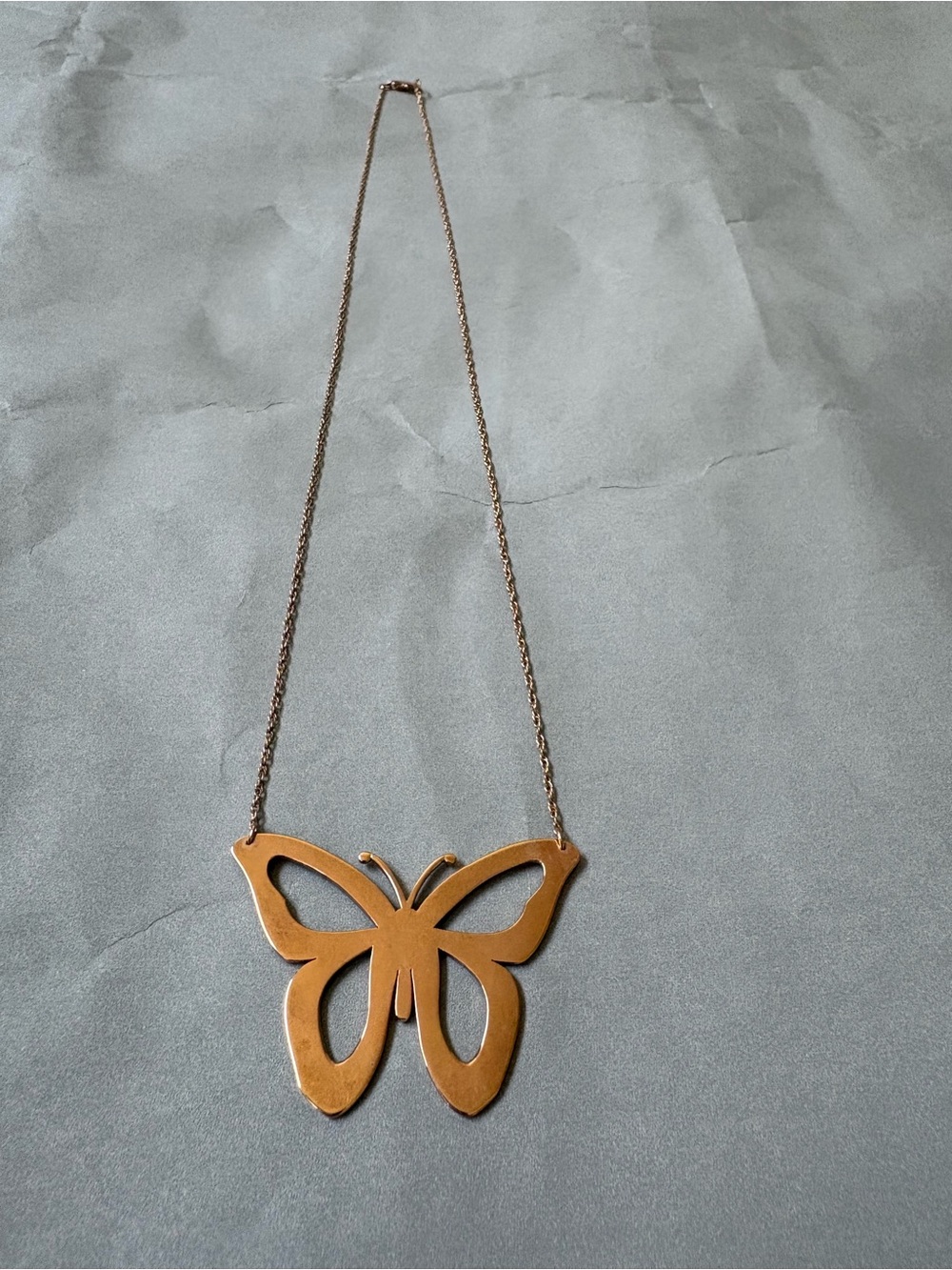 Jennifer Zeuner Rose Gold Butterfly Necklace